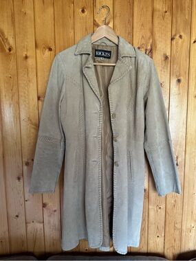 Vintage Genuine Leather Long Coat